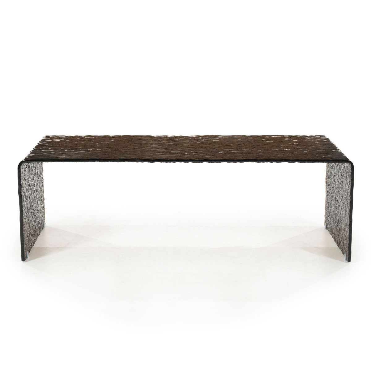 Salontafel Ripple Donkerbruin Glas 110×55 cm