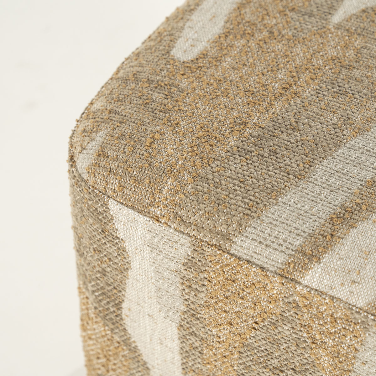 Vierkante Poef Rytm Taupe 43×43 cm
