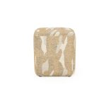Vierkante Poef Rytm Taupe 43x43 cm