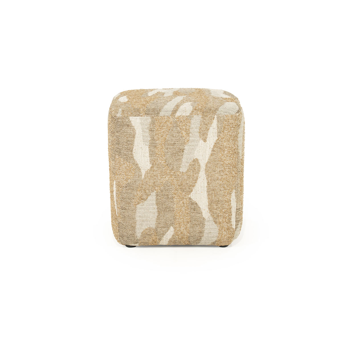 Vierkante Poef Rytm Taupe 43×43 cm