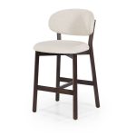Barstoel Mikky Eikenhout Bruin Moon Beige Zithoogte 68 cm