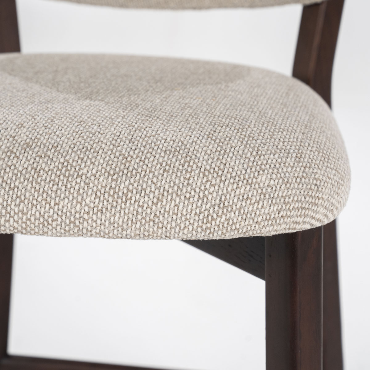Barstoel Mikky Eikenhout Bruin Moon Taupe Zithoogte 68 cm