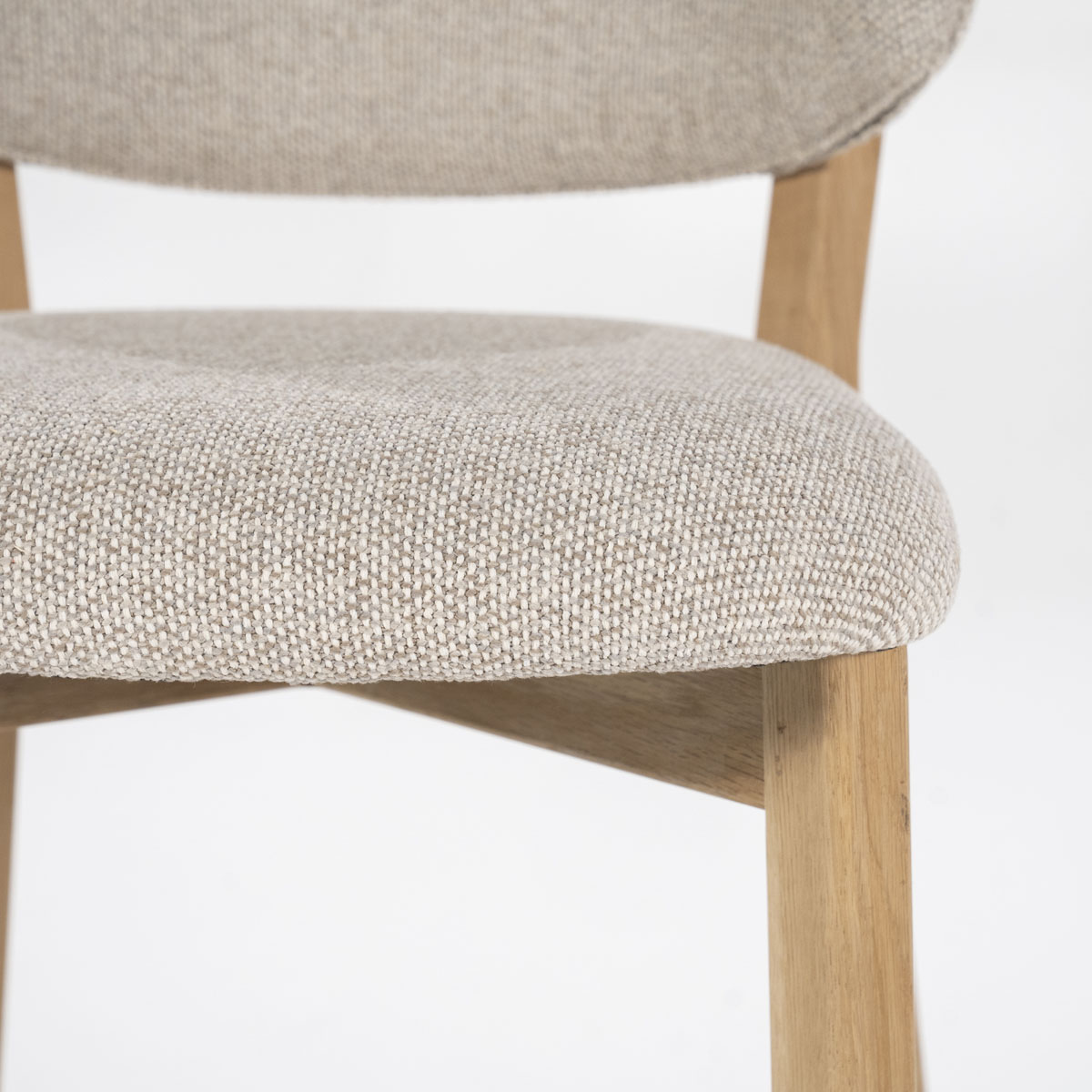 Barstoel Mikky Eikenhout Naturel Moon Taupe Zithoogte 68 cm