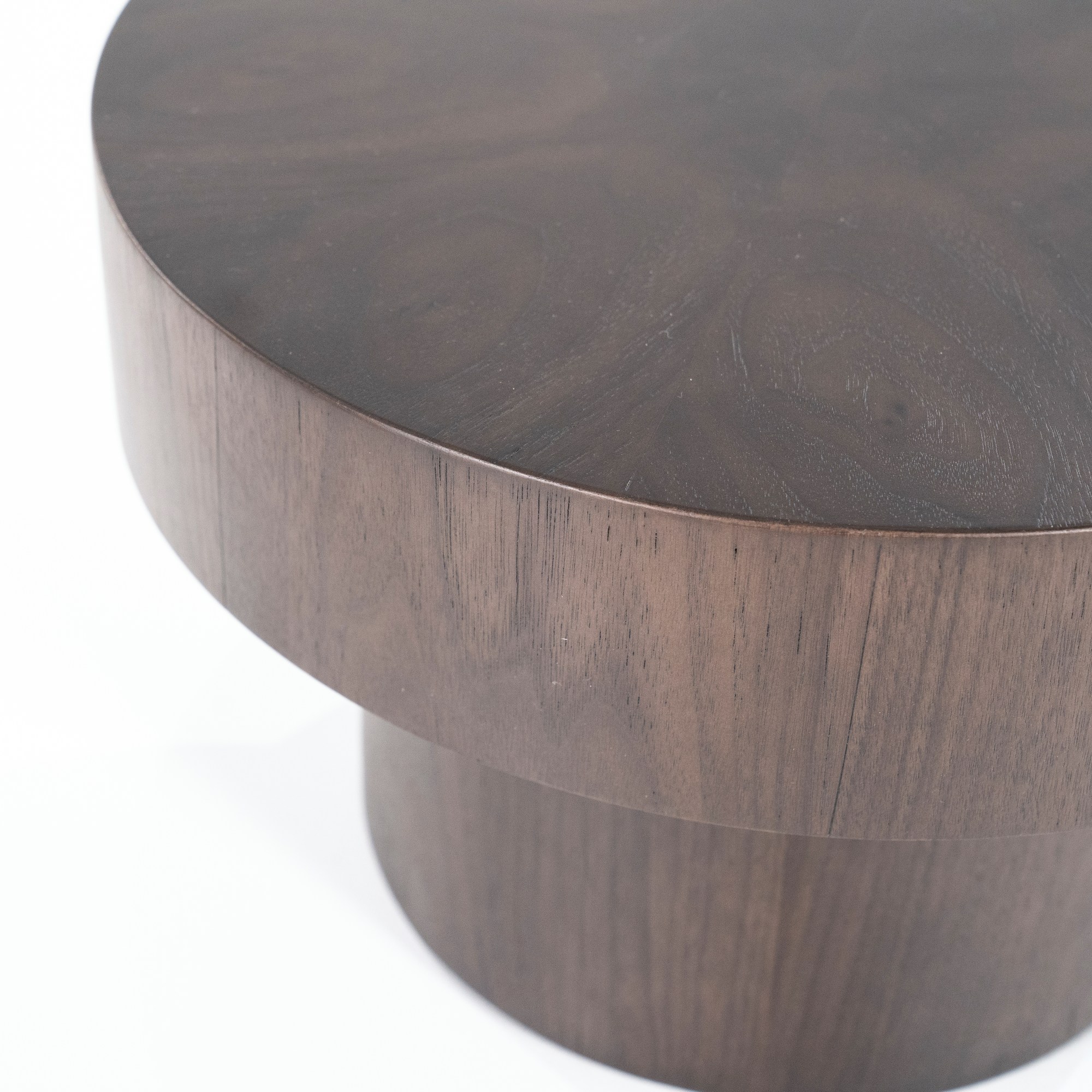 Bijzettafel Bobbie Rond Bruin 45×45 cm