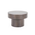 Bijzettafel Bobbie Rond Bruin 45x45 cm