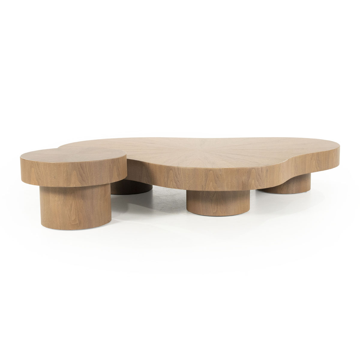 Bijzettafel Bobbie Rond Lichtbruin 45×45 cm