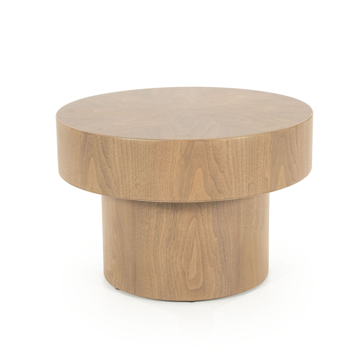 Bijzettafel Bobbie Rond Lichtbruin 45×45 cm