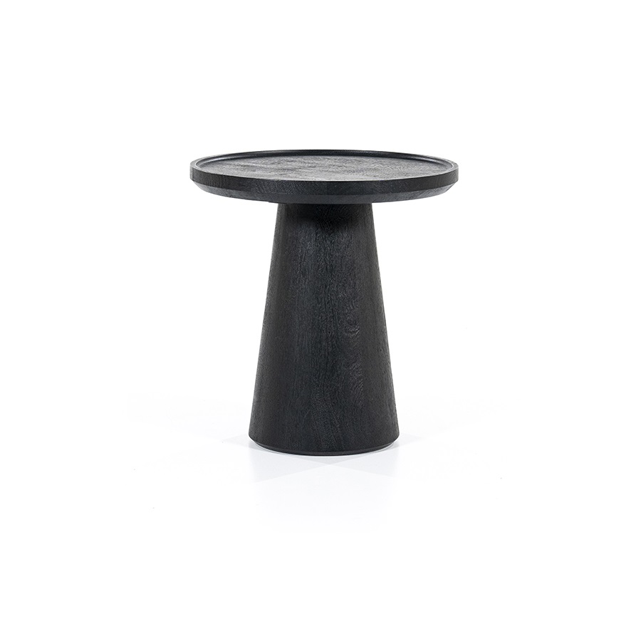 Salontafel Ron Mangohout Zwart 80×80 cm