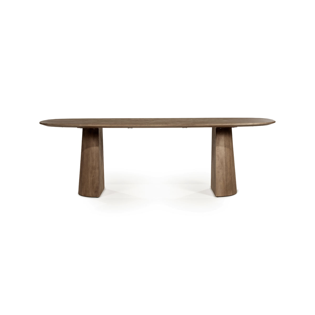 Deens Ovale Eetkamertafel Lune Mangohout Lichtbruin 240×105 cm