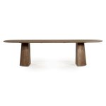 Deens Ovale Eetkamertafel Lune Mangohout Lichtbruin 300x105 cm