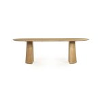 Deens Ovale Eetkamertafel Lune Mangohout Naturel 240x105 cm