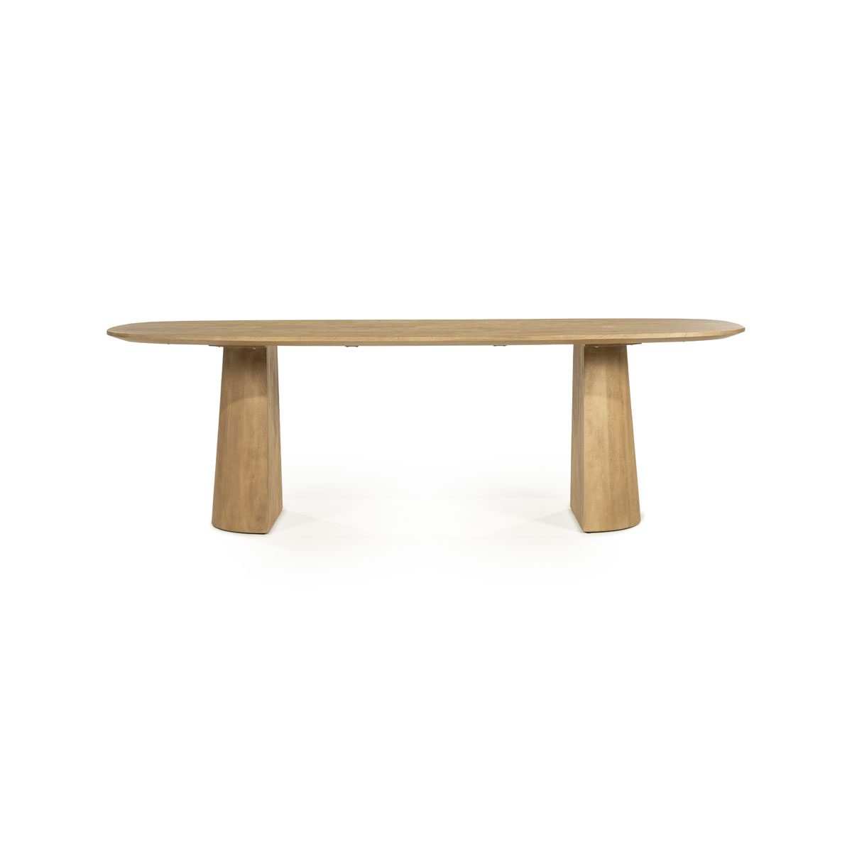 Deens Ovale Eetkamertafel Lune Mangohout Naturel 240×105 cm