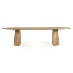 Deens Ovale Eetkamertafel Lune Mangohout Naturel 300x105 cm