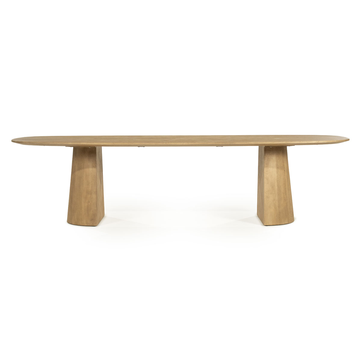 Deens Ovale Eetkamertafel Lune Mangohout Naturel 300×105 cm