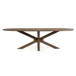 Deens Ovale Eetkamertafel Tycho Mangohout Lichtbruin 260x110 cm