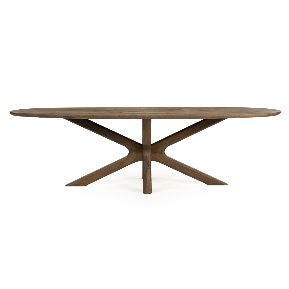 Deens Ovale Eetkamertafel Tycho Mangohout Lichtbruin 260x110 cm