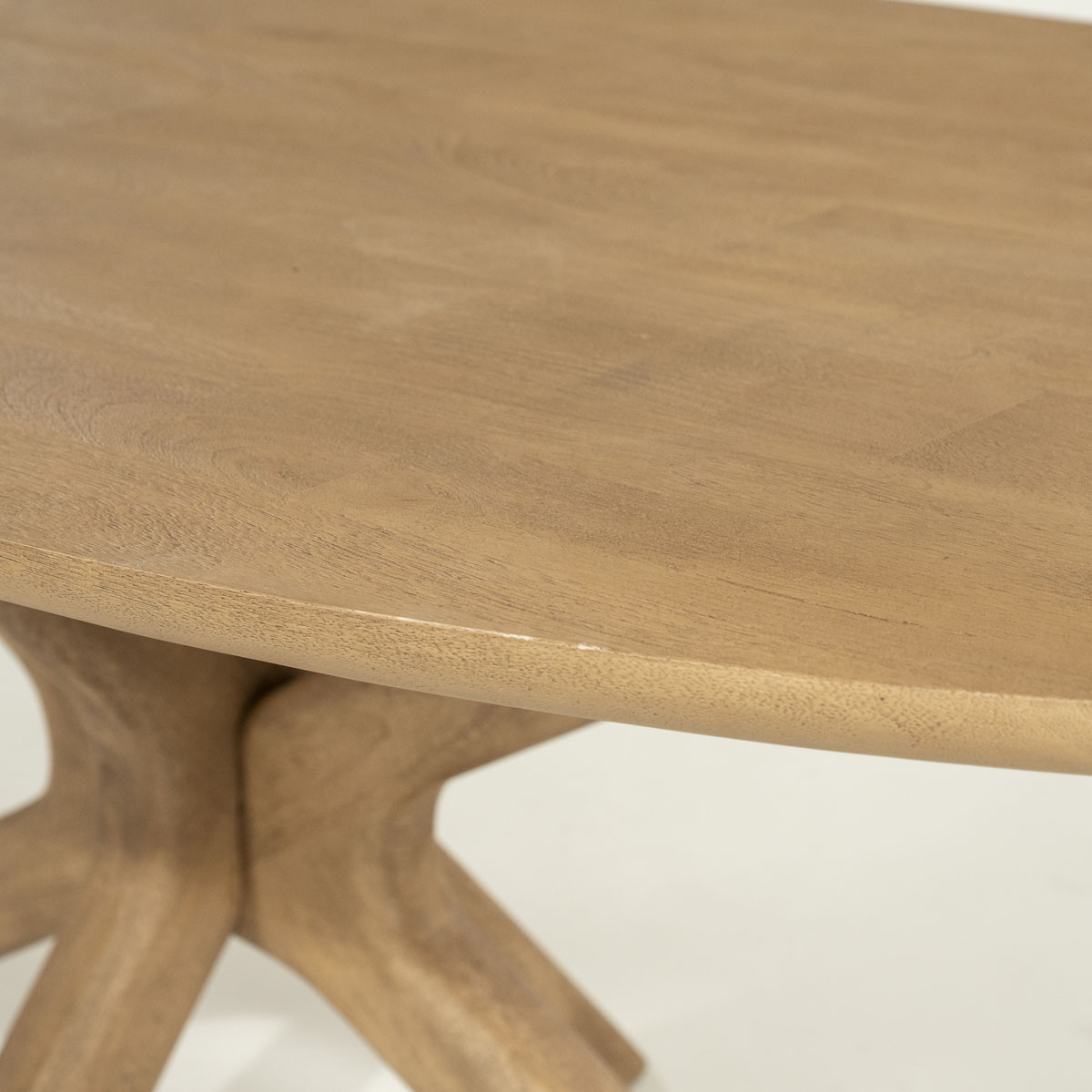 Deens Ovale Eetkamertafel Tycho Mangohout Naturel 160×110 cm