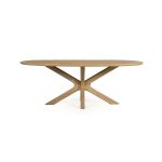 Deens Ovale Eetkamertafel Tycho Mangohout Naturel 210x110 cm