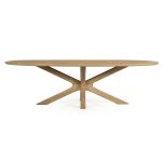 Deens Ovale Eetkamertafel Tycho Mangohout Naturel 260x110 cm