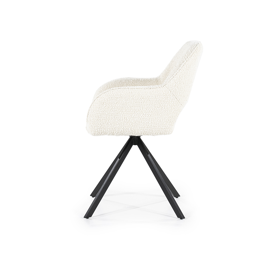 Eetkamerstoel Luka Bouclé Beige