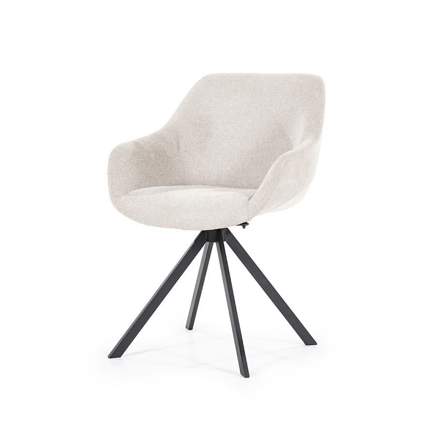 Draaibare Eetkamerstoel met Arm Mamé Houston Beige
