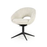 Draaibare Eetkamerstoel met Arm Nol Bouclé Beige