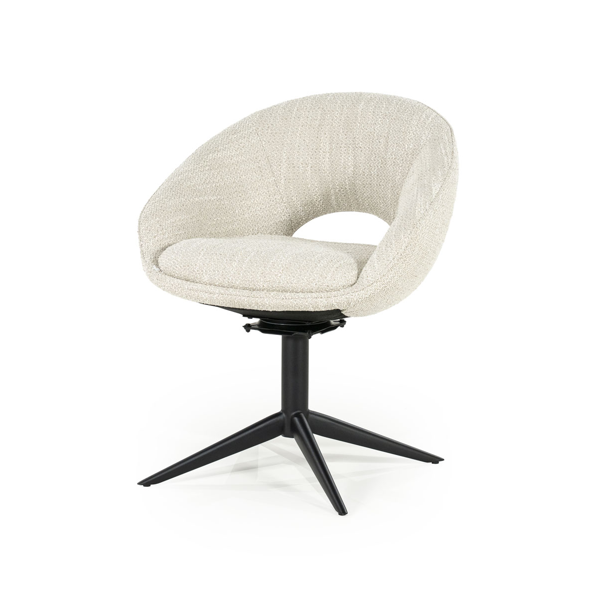 Draaibare Eetkamerstoel met Arm Nol Bouclé Beige