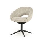 Draaibare Eetkamerstoel met Arm Nol Bouclé Taupe