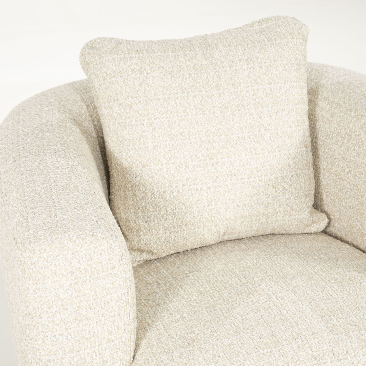 Draaifauteuil Jordan Bouclé Beige