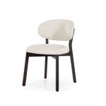 Eetkamerstoel Mikky Eikenhout Bruin Stof Beige