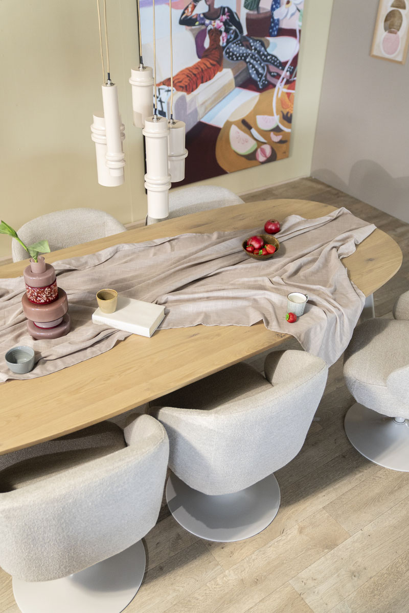 Eetkamertafel Dion Deens Ovaal Naturel