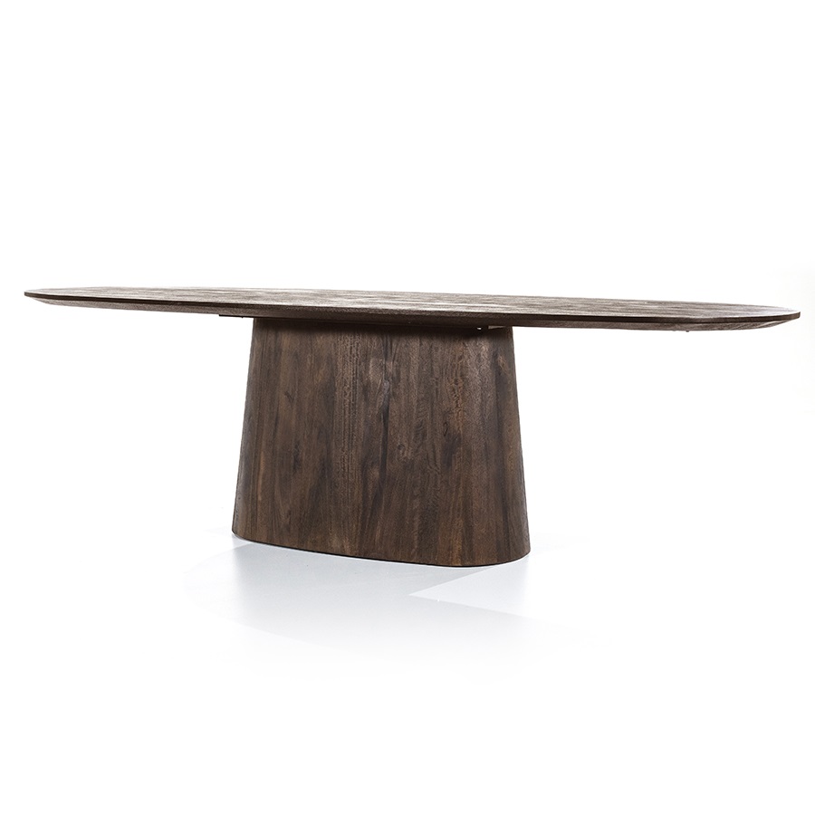 Eettafel ARON ovaal bruin 250×110 cm