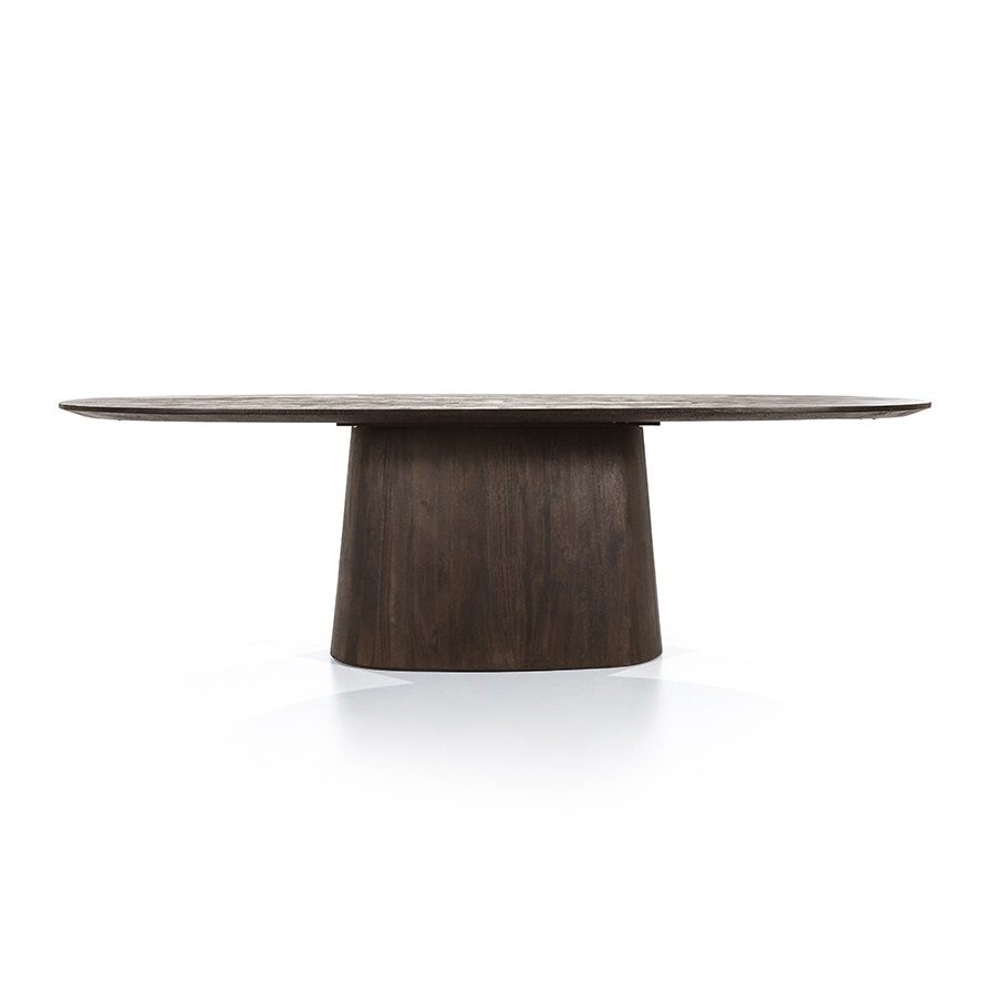 Eettafel ARON ovaal bruin 250×110 cm