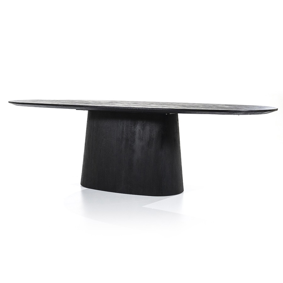 Eettafel ARON ovaal zwart