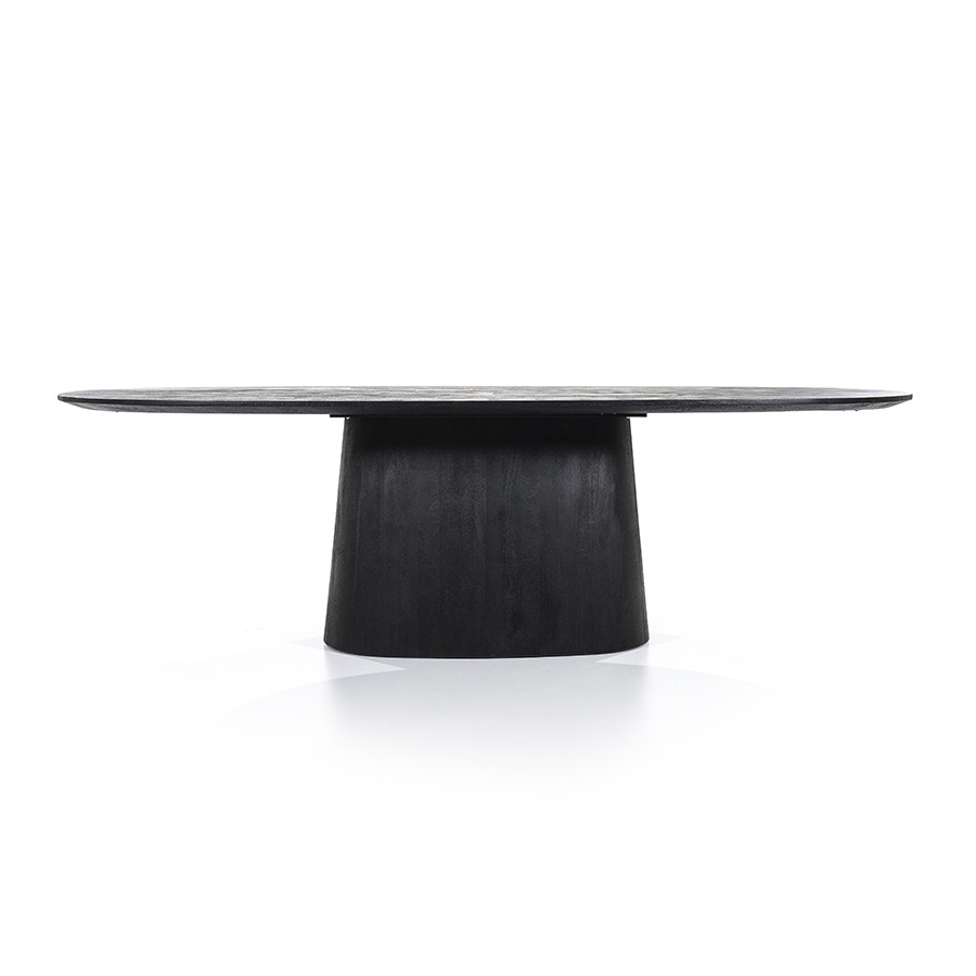 Eettafel ARON ovaal zwart
