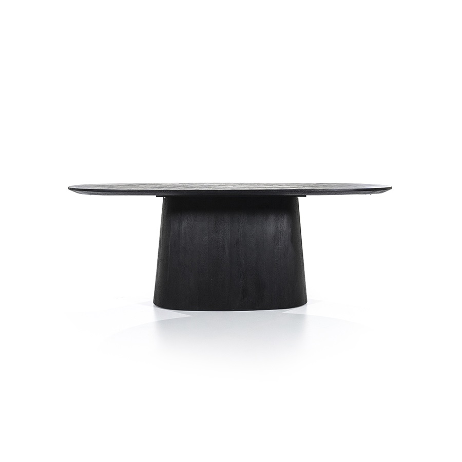 Eettafel ARON ovaal zwart