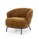 Fauteuil David Chenille Mosterdgeel