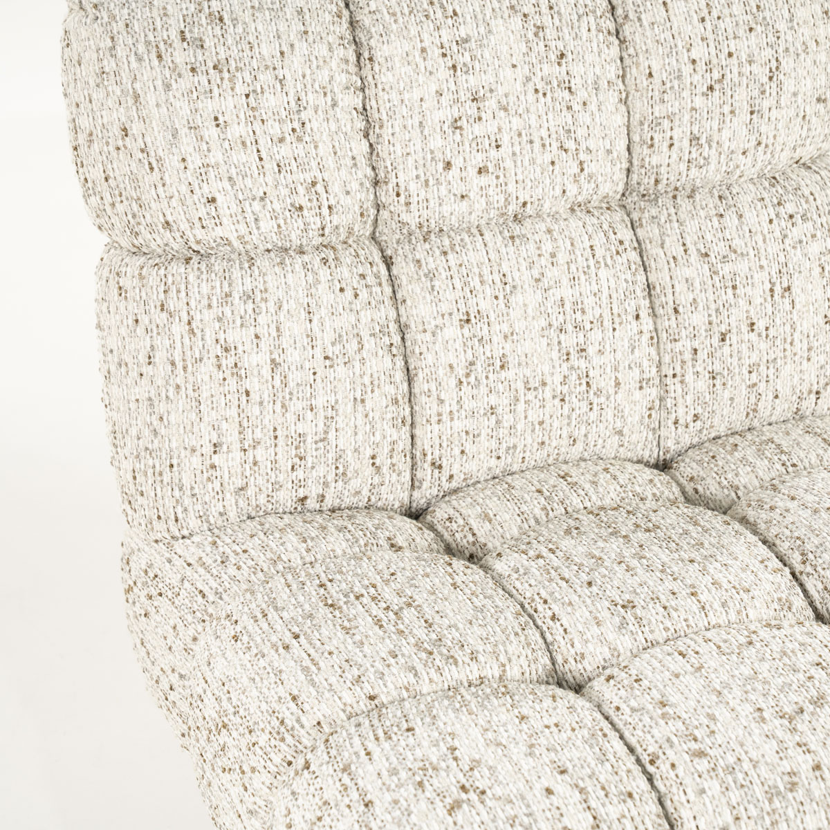 Fauteuil Fenna Geweven Stof Beige