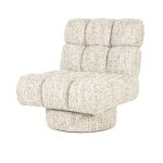 Fauteuil Fenna Geweven Stof Beige