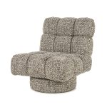 Fauteuil Fenna Geweven Stof Taupe