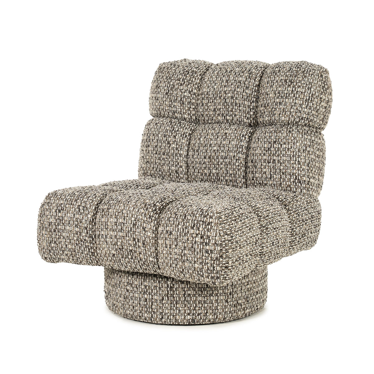 Fauteuil Fenna Geweven Stof Taupe