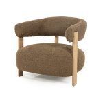 Fauteuil Lola Eikenhout en Bouclé Bruin