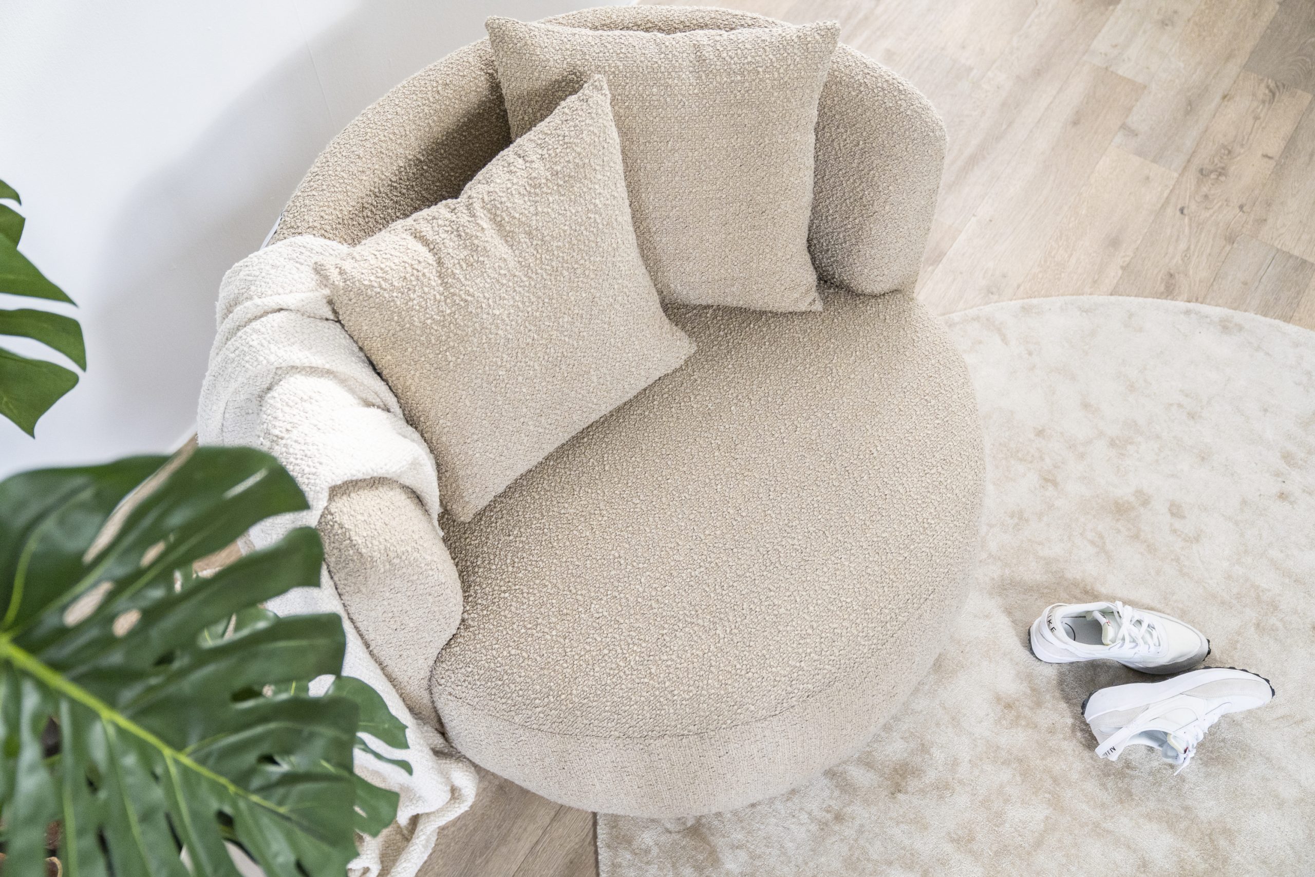 Eetkamerstoel Luka Bouclé Beige