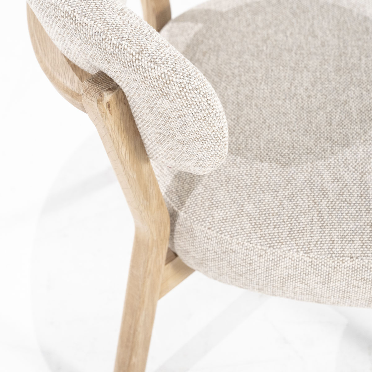 Fauteuil Mikky Eikenhout Naturel Moon Taupe
