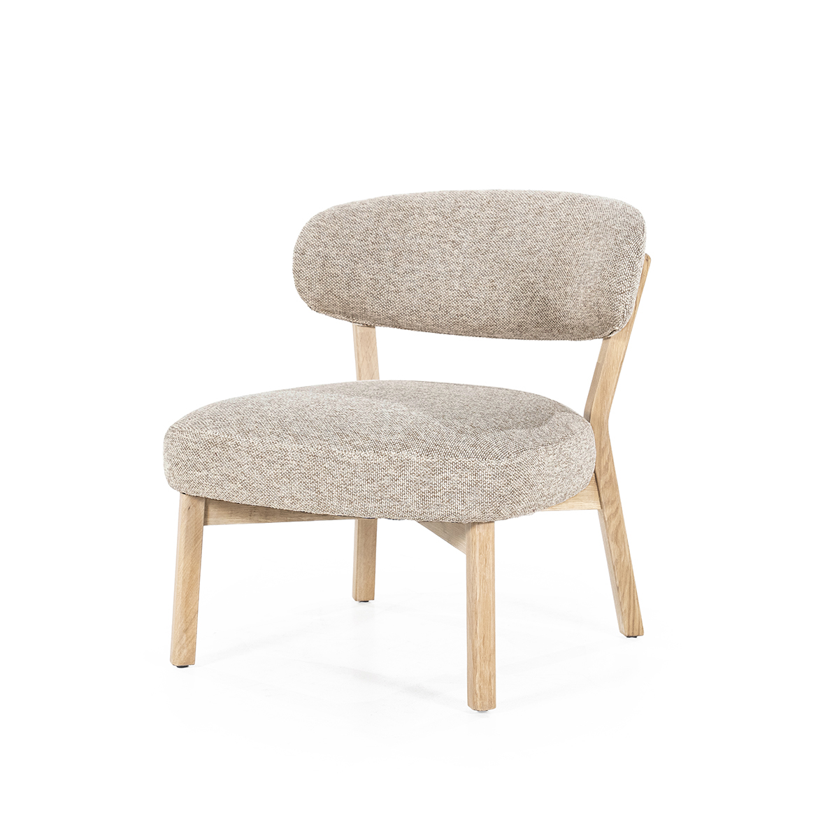 Fauteuil Mikky Eikenhout Naturel Moon Taupe