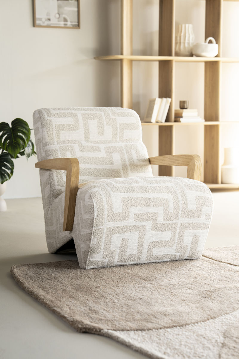 Fauteuil Olek Bouclé Beige