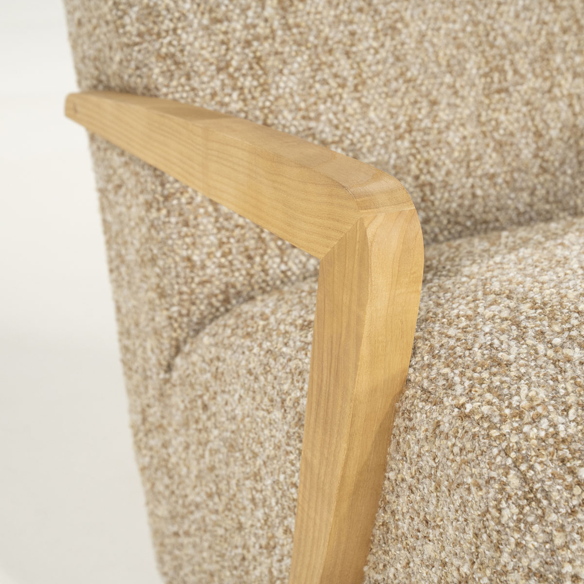 Fauteuil Olek Graffic Bouclé Taupe