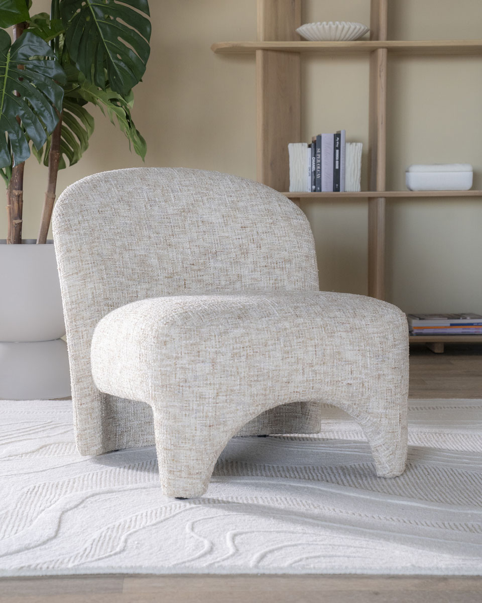 Fauteuil Owen Bouclé Taupe