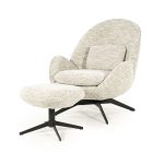 Fauteuil Ryan met Hocker Zora Beige