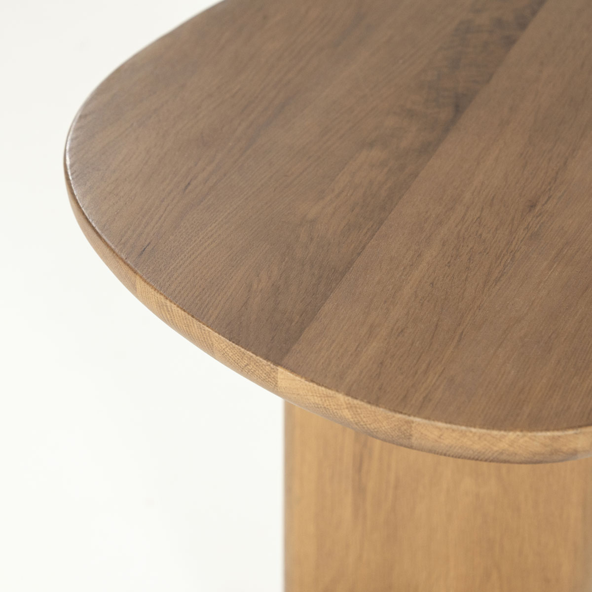 Organische Bijzettafel Lori Eikenhout Lichtbruin 46×35 cm